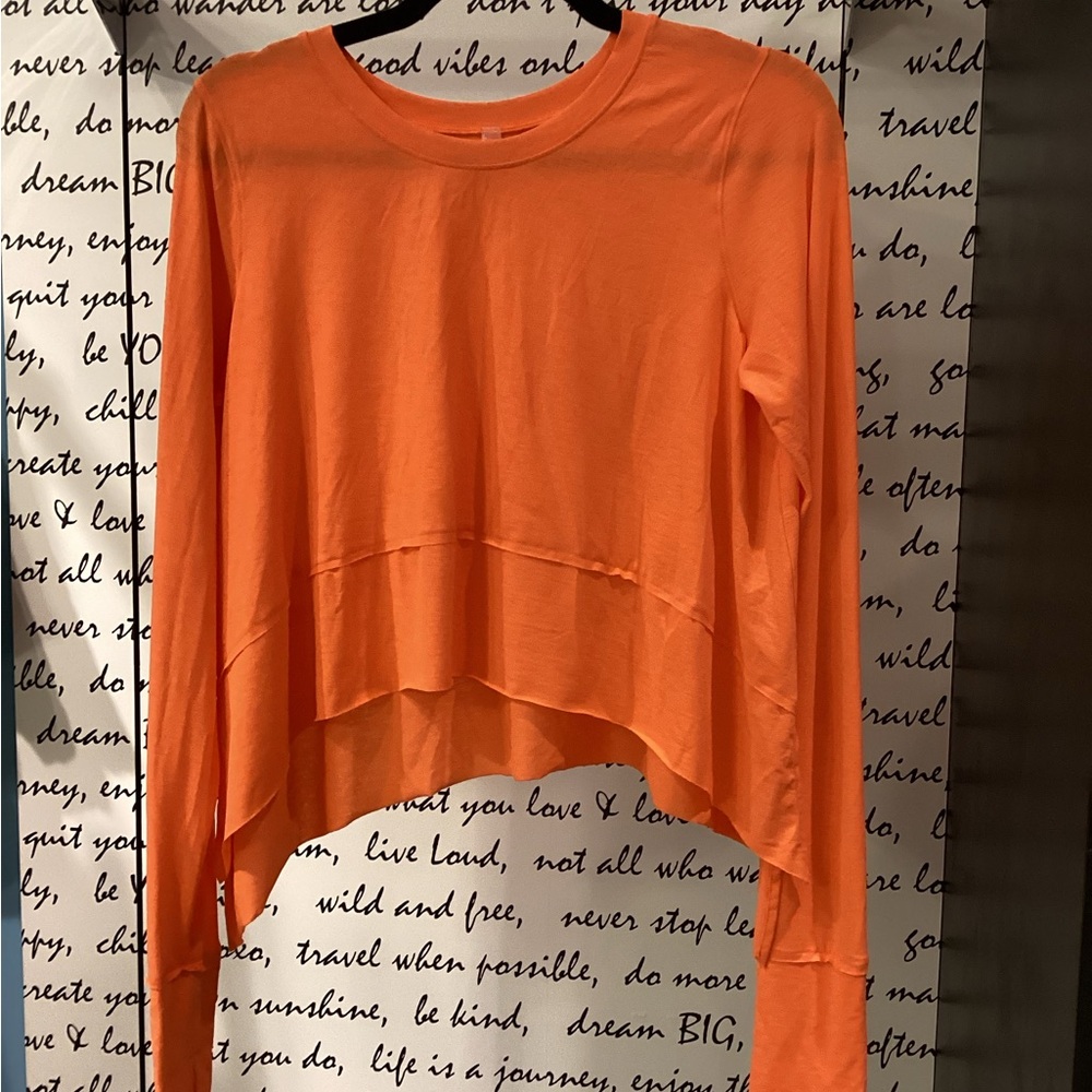 Orange Long Sleeve Women's Top
